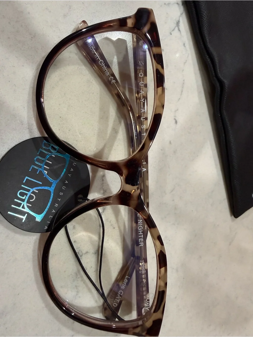 Quay Australia Tortoiseshell Brown Blue Light Glasses
